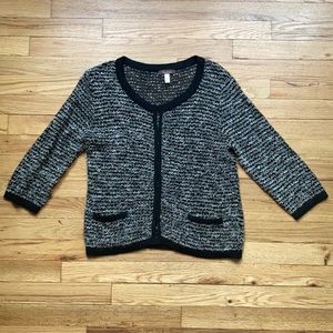 Susina fuzzy cardigan 3/4 cropped sleeves